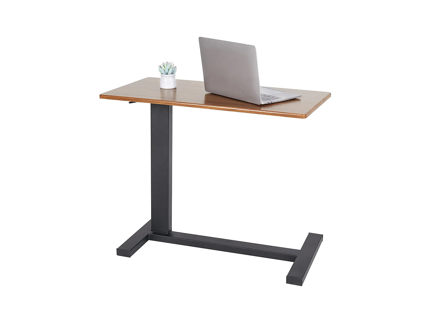 Table de lit à roulettes réglable pneumatique en hauteur de 66 à 90 cm pour lit médicalisé ordinateur portable 80x40x89.5cm