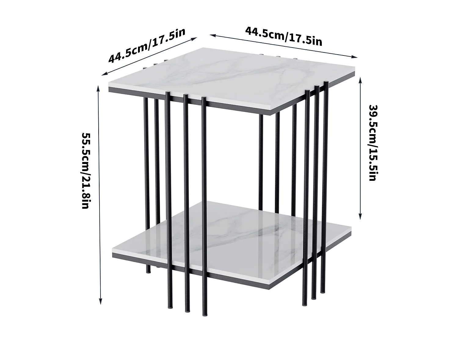 Table basse gigogne ronde marbre salon en pierre frittée lot de 2 design marbre 80x80x40cm / 45x45x50cm