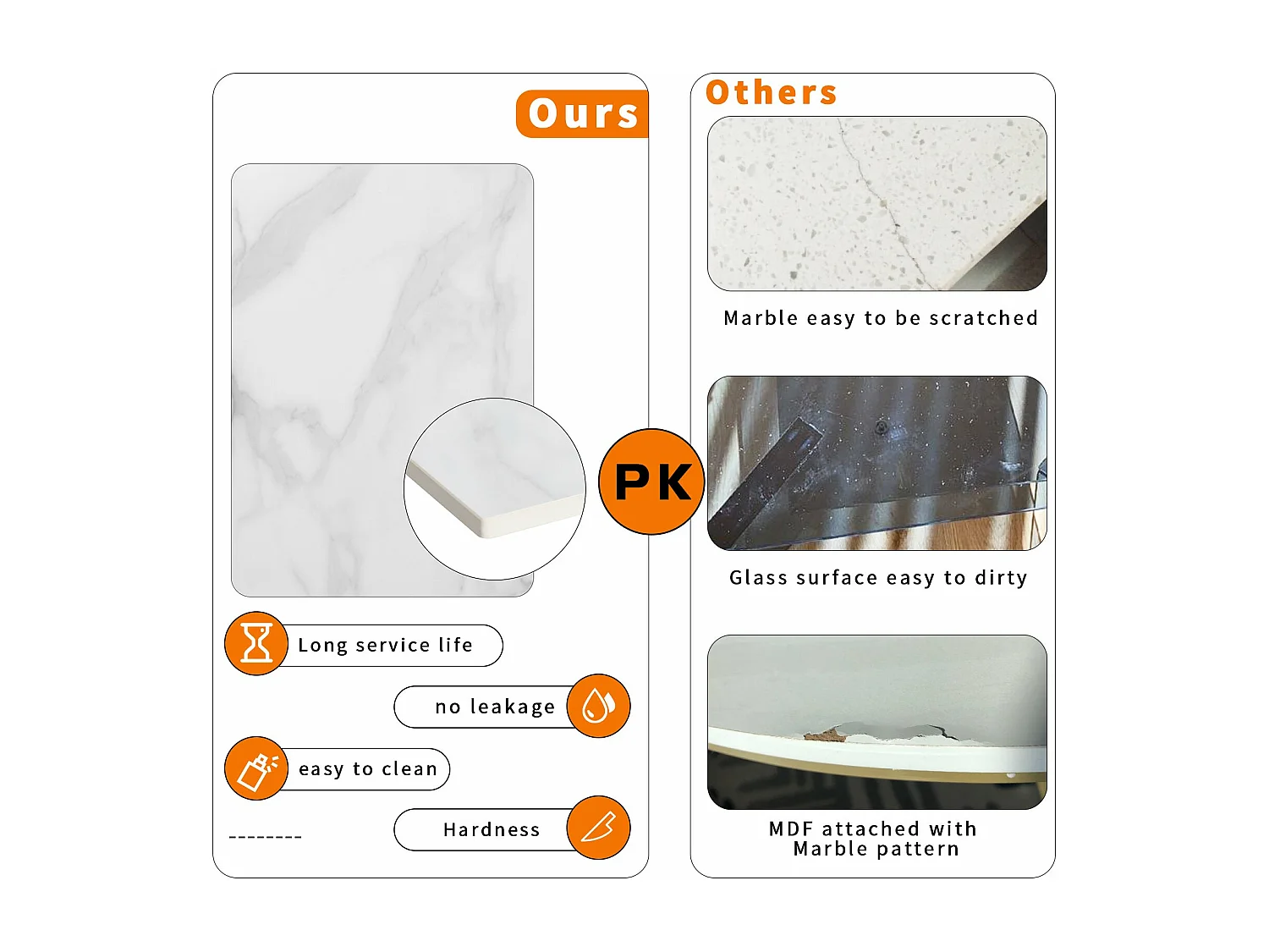 Table d'appoint bout de canapé ronde en marbre pour salon chevet 40x40x54cm