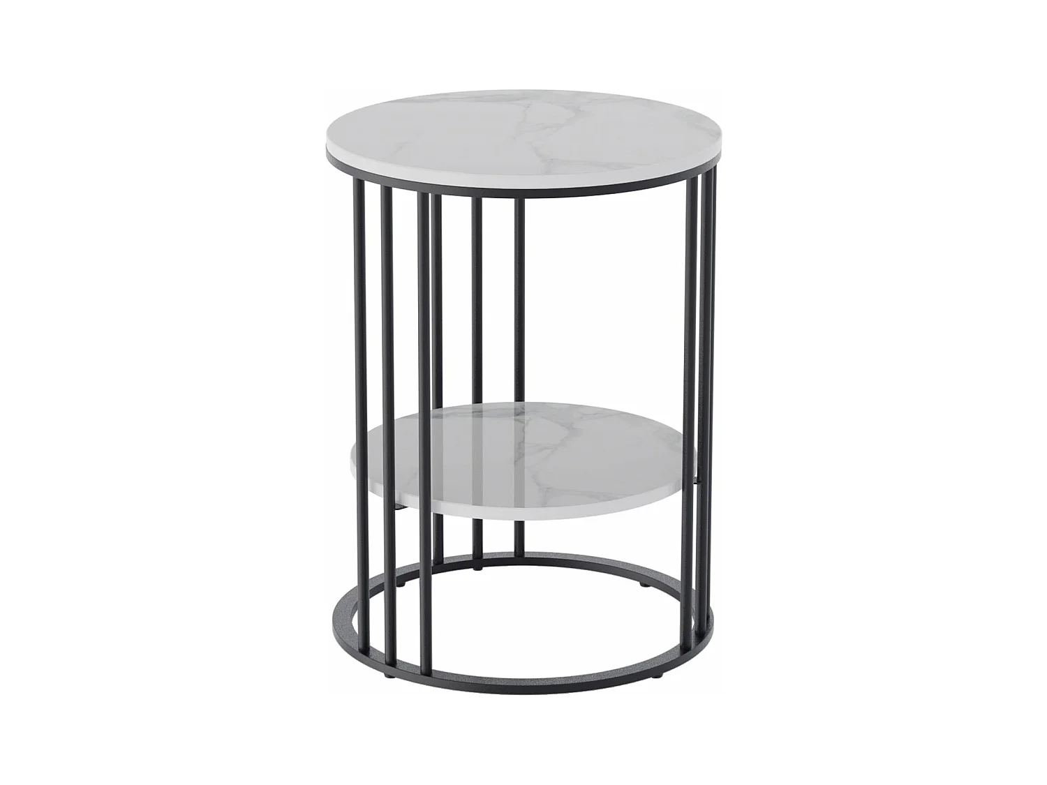 Table de chevet bout de canapé ronde en marbre pour salon chevet 40x40x54cm