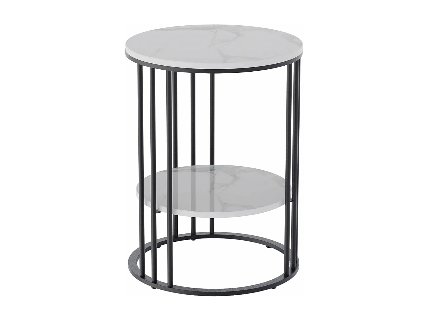 Table de chevet bout de canapé ronde en marbre pour salon chevet 40x40x54cm