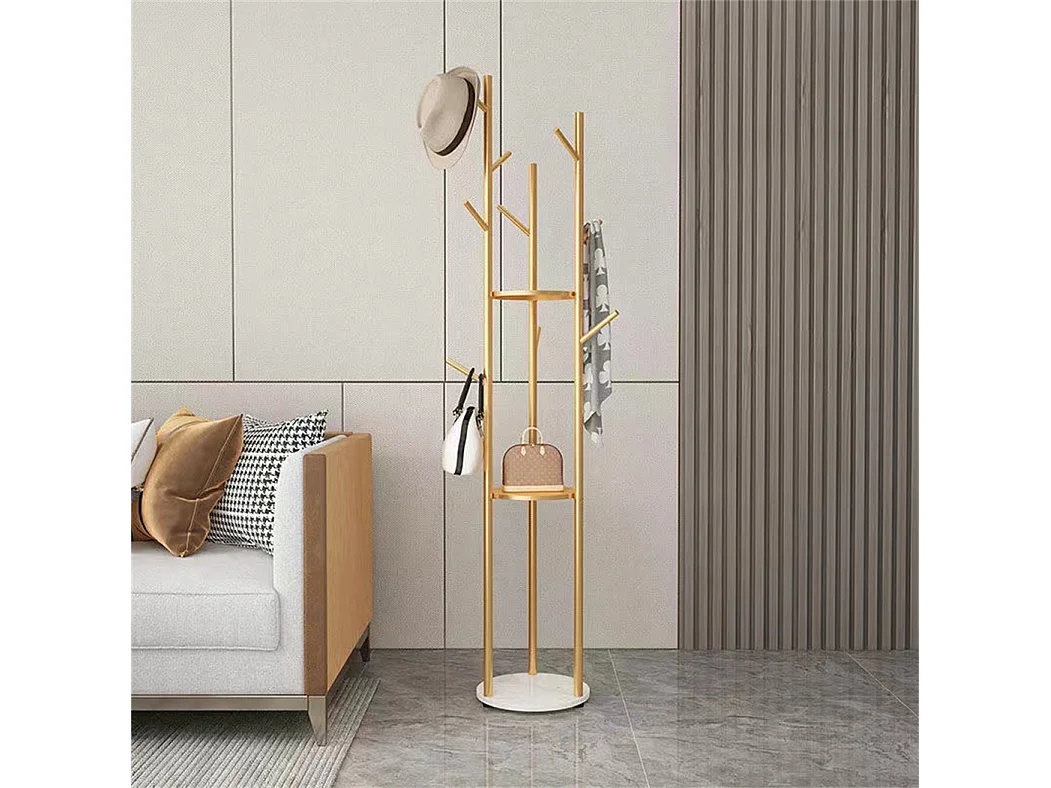 Appendiabiti con piedini in metallo per camera da letto soggiorno 32x32x172,5cm