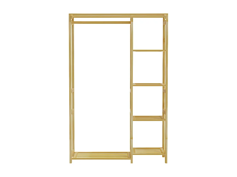 Penderie à vêtement porte manteau sur pieds armoire ouverte 90x30x146xcm