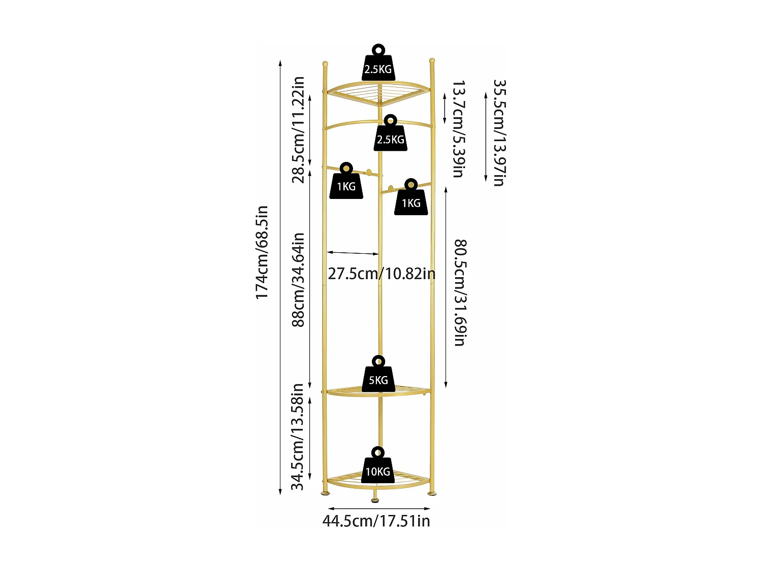 Porte manteau sur pieds d’angle portant à vêtements avec étagère vestiaire d’entrée 44.5x174cm