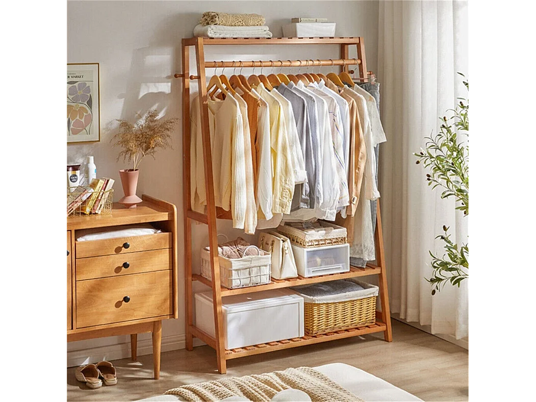 Robuust kledingrek voor kleding en schoenen 43,5x80x165cm