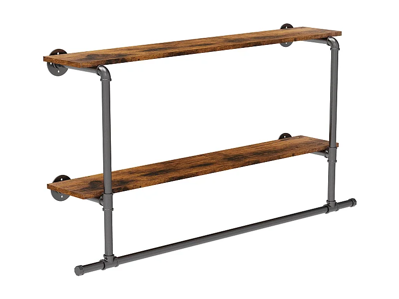 Wandgarderobe mit Ablagen, Hängegarderobe, Designergarderobe 116x20,5x64,5cm