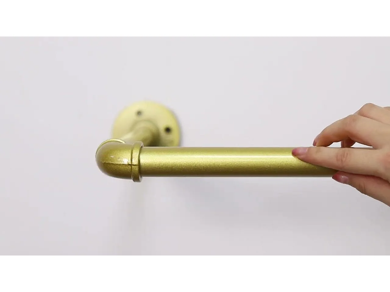 Penderie murale vêtement suspendue portant à vêtement industriel porte manteau solide  tringle vêtement design amovible 180x27.5x2.5cm