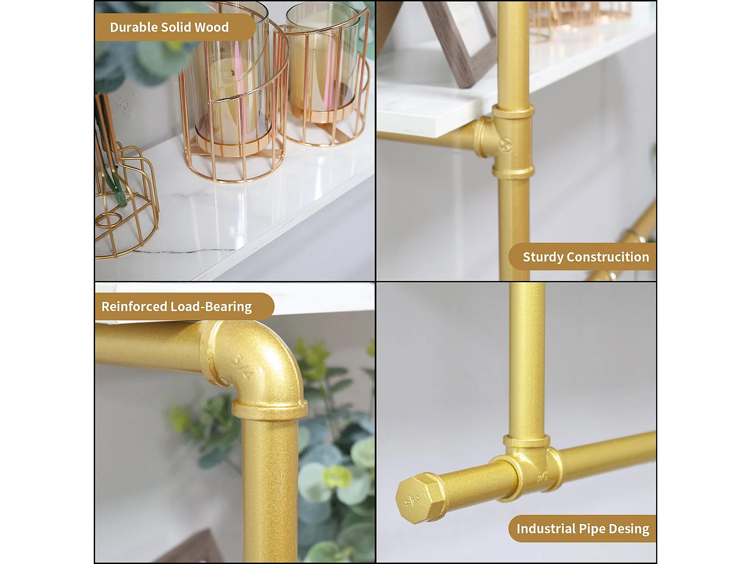 Kleiderständer mit Ablagen, Wandgarderobe, Hängegarderobe, Designergarderobe 116x20,5x64,5cm