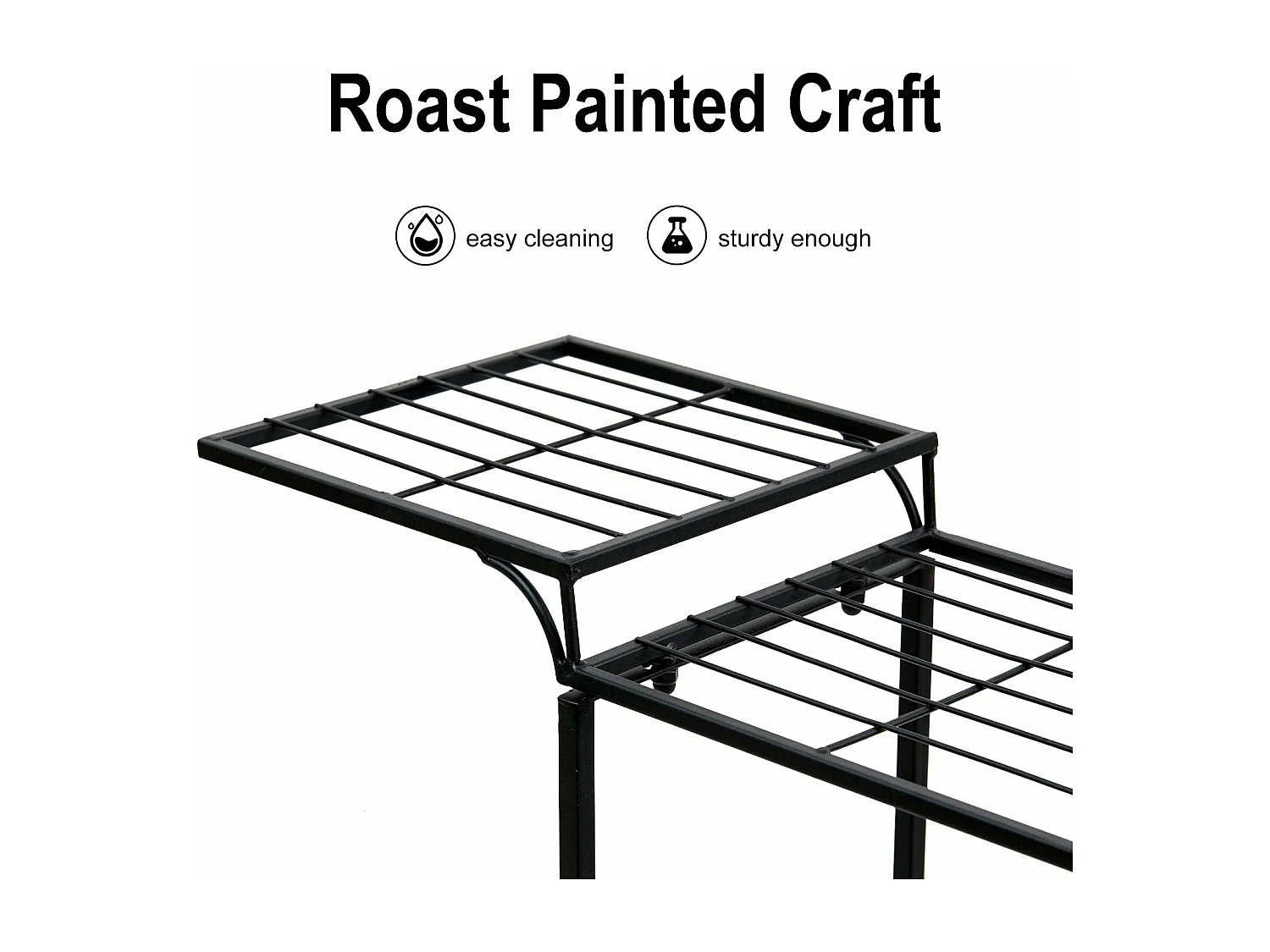 Porte plantes avec étagère plante support pot de fleurs parfait pour maison jardin 83x68.5x22cm