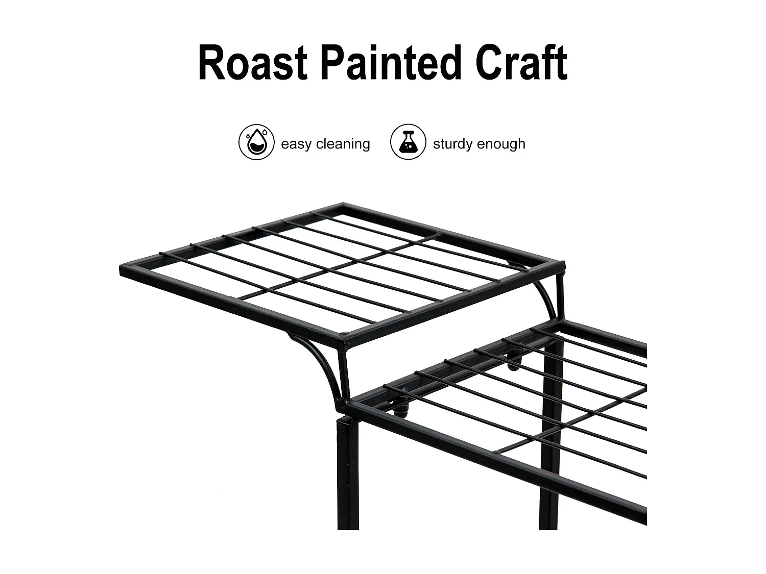 Porte plantes avec étagère plante support pot de fleurs parfait pour maison jardin 83x68.5x22cm
