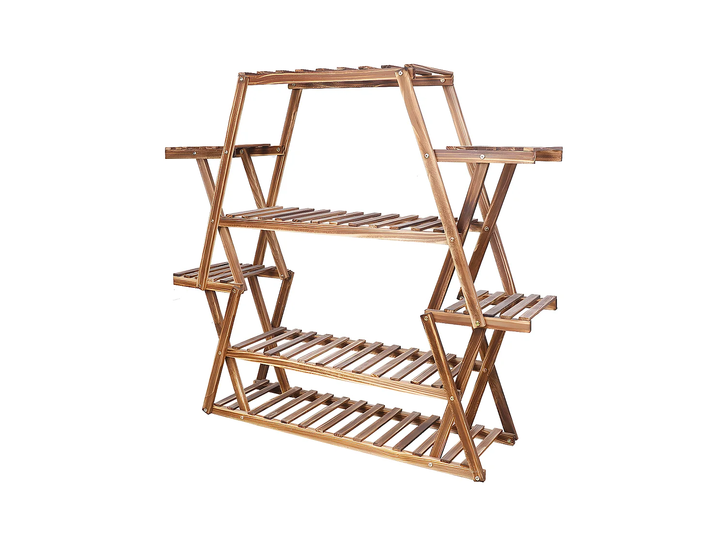 Porte plante intérieur étagère extérieur support plantes sur pied 105.5x95x25cm