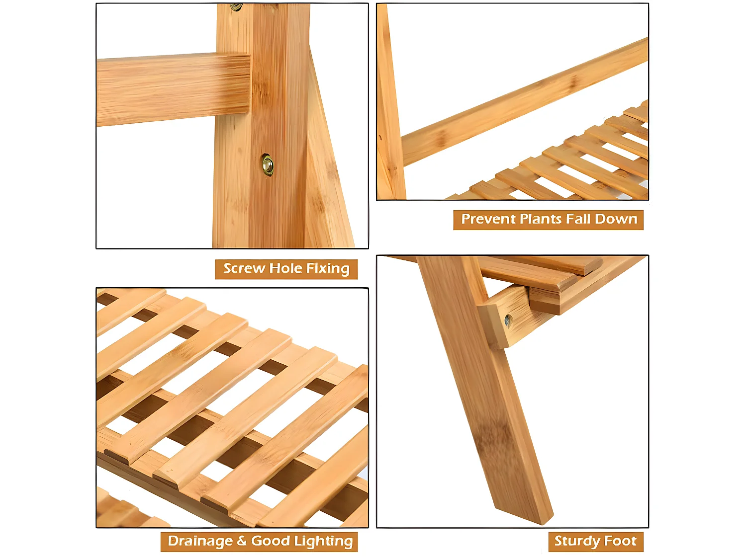 Étagère plantes intérieur support pliable porte plante polyvalent de 3 niveaux 100x38x97cm