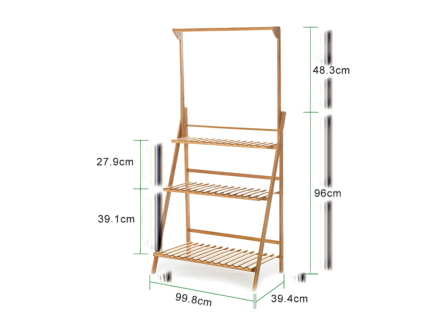 Étagère plantes avec 4 tablettes porte plante charge max 20kg support pot de fleurs 90x42x21cm