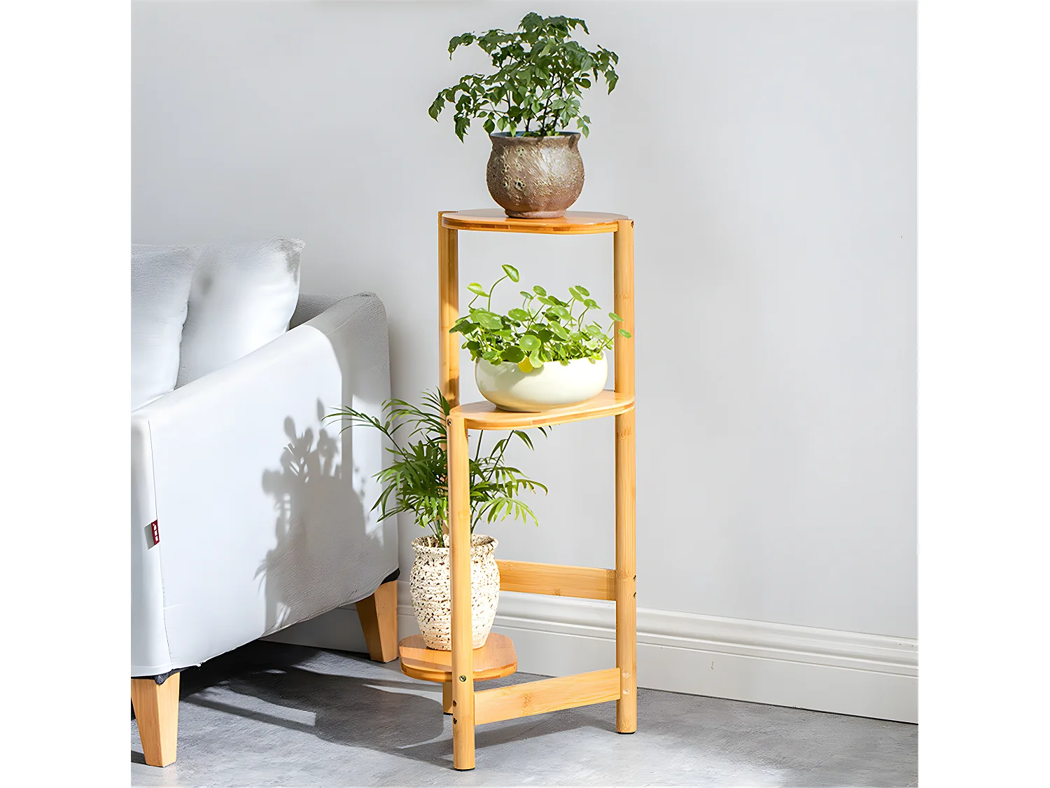 Porte plante intérieur étagère extérieur support plantes sur pied 105.5x95x25cm