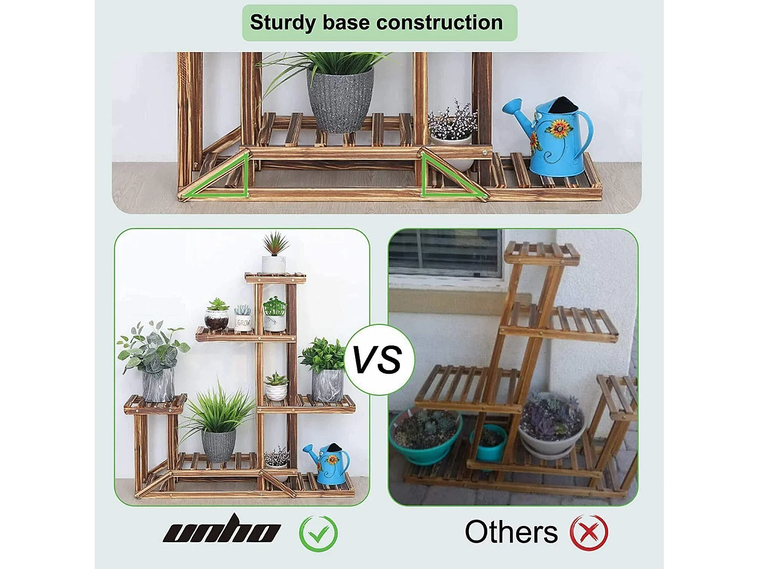 Étagère plante intérieure porte fleur extérieure à 5 niveaux support pot de fleur 96x95x25cm