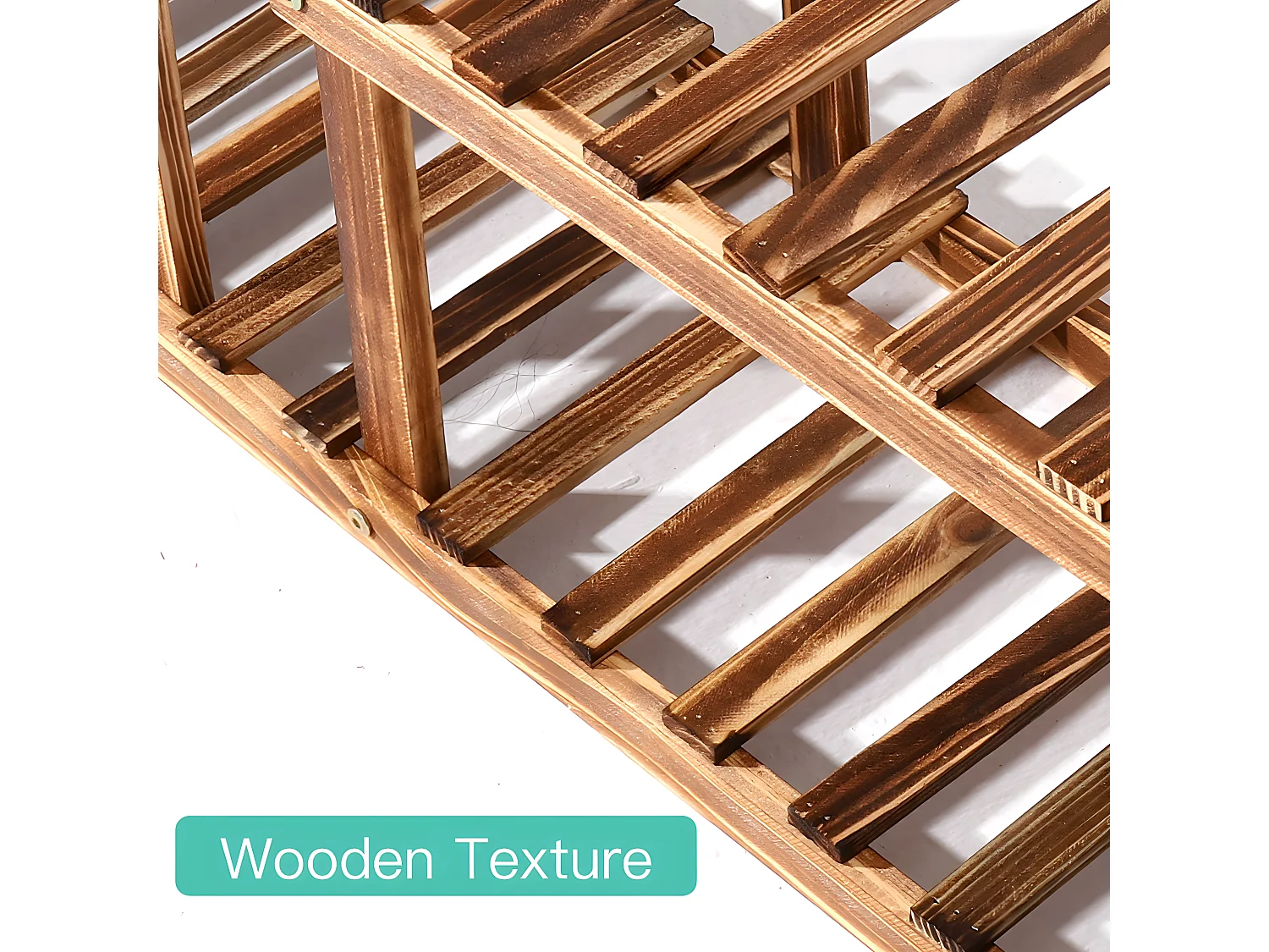 Étagère à fleurs angle en bois porte plantes de 6 niveaux escalier pour plante 60x60x100cm