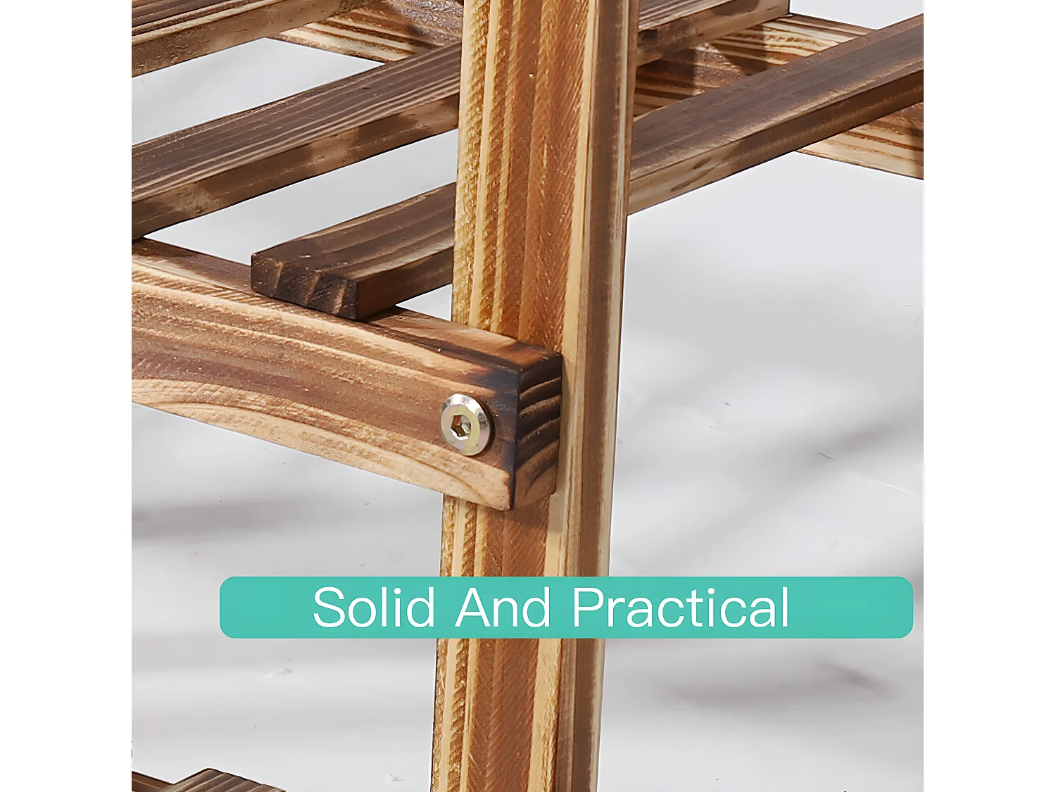 Étagère à fleurs angle en bois porte plantes de 6 niveaux escalier pour plante 60x60x100cm