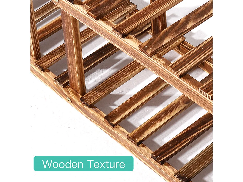 Étagère à fleurs angle en bois porte plantes de 6 niveaux escalier pour plante 60x60x100cm