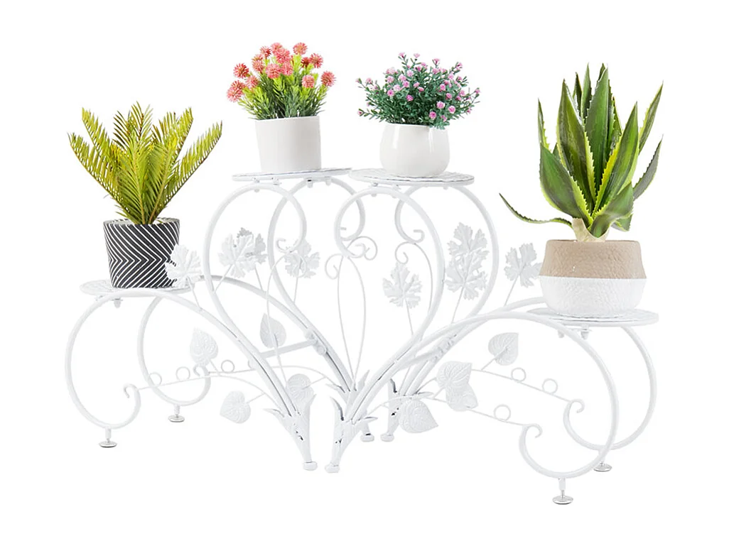 Étagère plantes avec 4 tablettes porte plante charge max 20kg support pot de fleurs 90x42x21cm