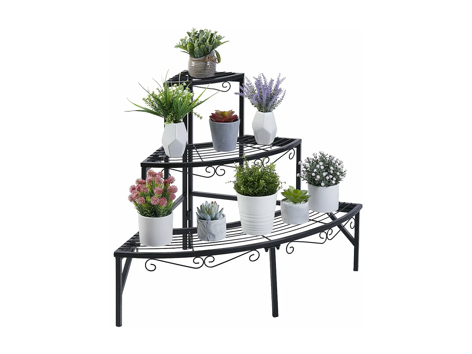 Porte plantes intérieure étagère plante scandinave support pot de fleur 74x27x69cm