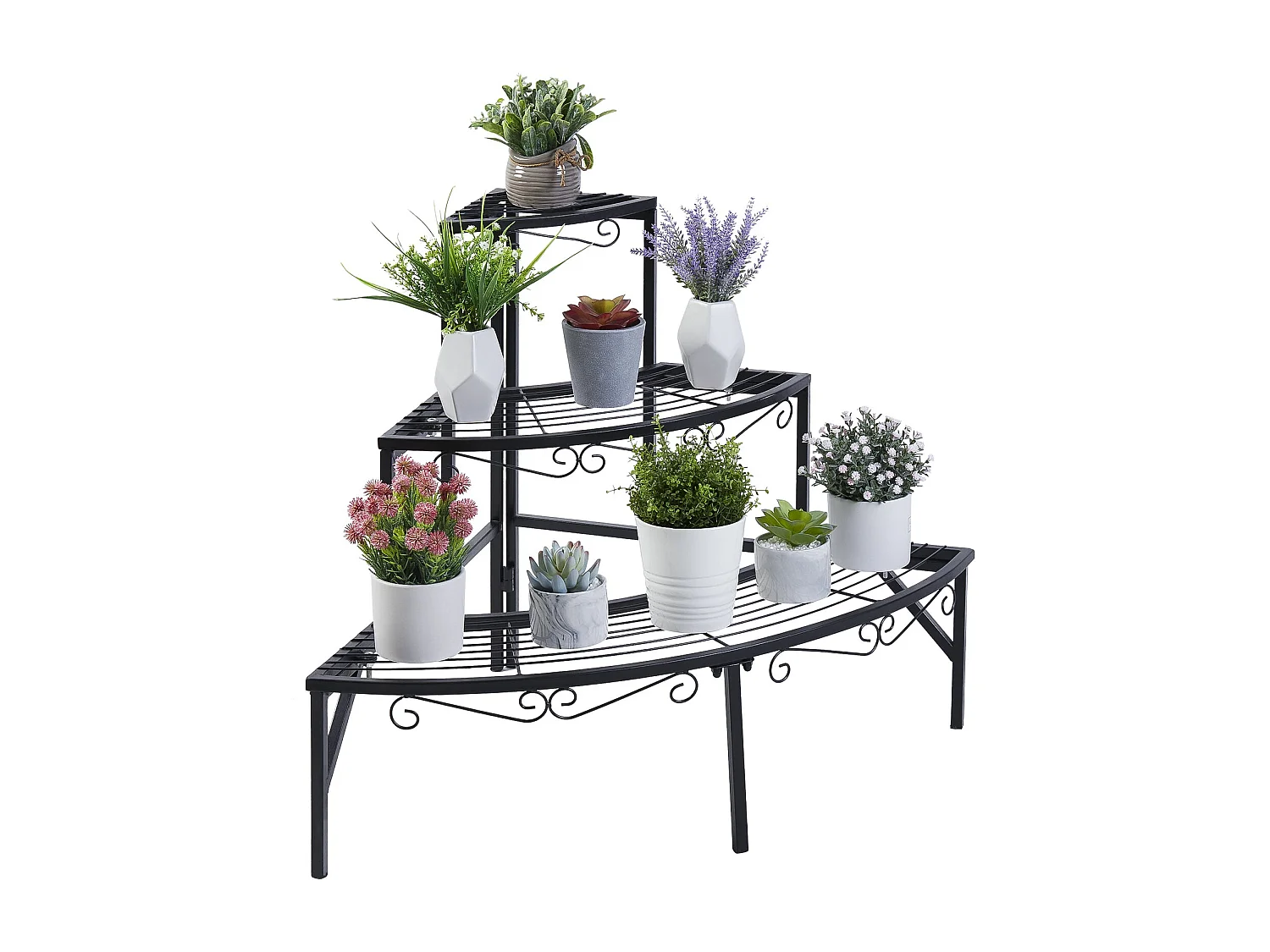 Porte plantes intérieure étagère plante scandinave support pot de fleur 74x27x69cm