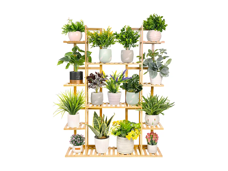 Étagère plante porte plantes support pot de fleurs vertical pour maison bureau café 123x89x19.5cm