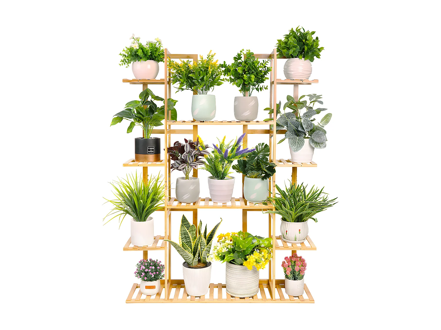 Étagère plante porte plantes support pot de fleurs vertical pour maison bureau café 123x89x19.5cm