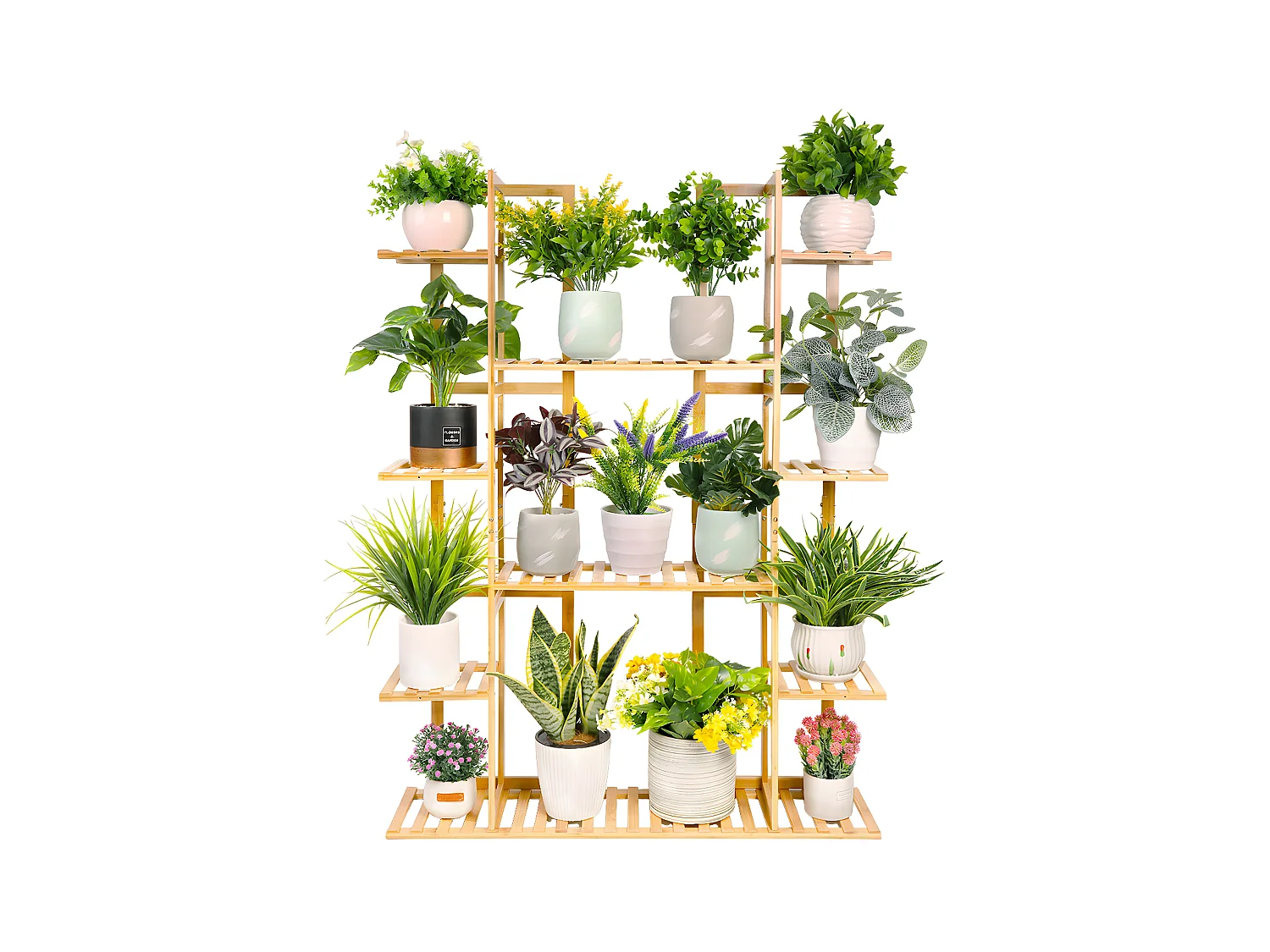 Étagère plante porte plantes support pot de fleurs vertical pour maison bureau café 123x89x19.5cm