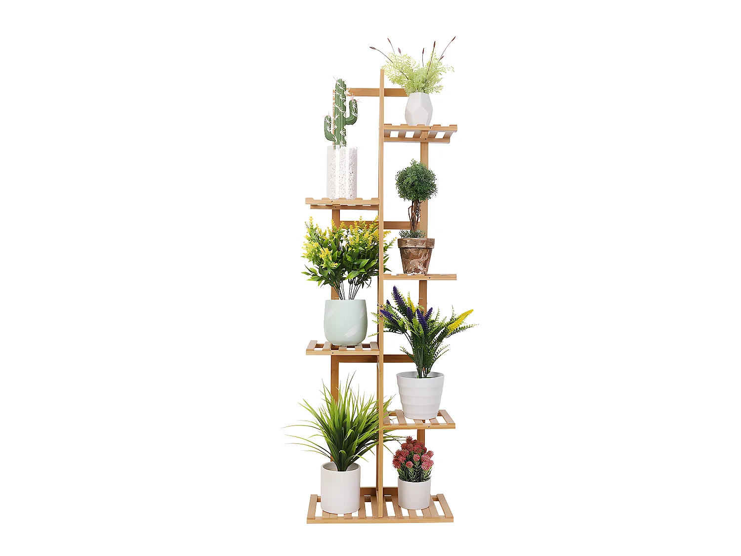 Porte plante fer forgé étagère plante avec 9 tablettes support pot de fleurs convient pour maison jardin charge max 50kg 121.5x88x22cm