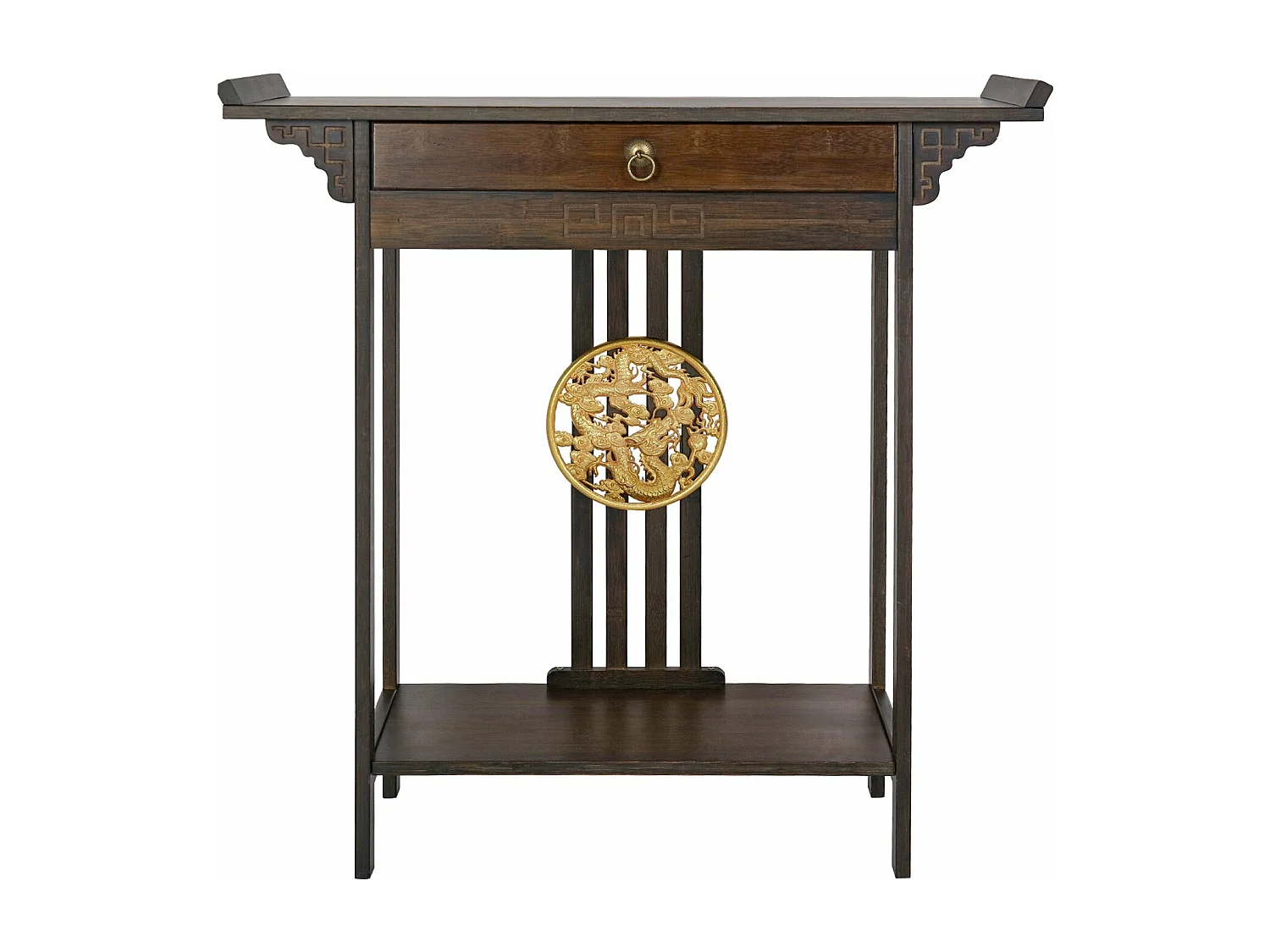 Table console entrée bois vintage couloir de salon pour couloir 82x32x81.5cm