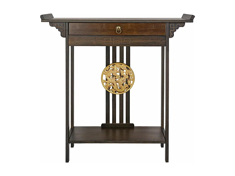 Table console entrée bois vintage couloir de salon pour couloir 82x32x81.5cm