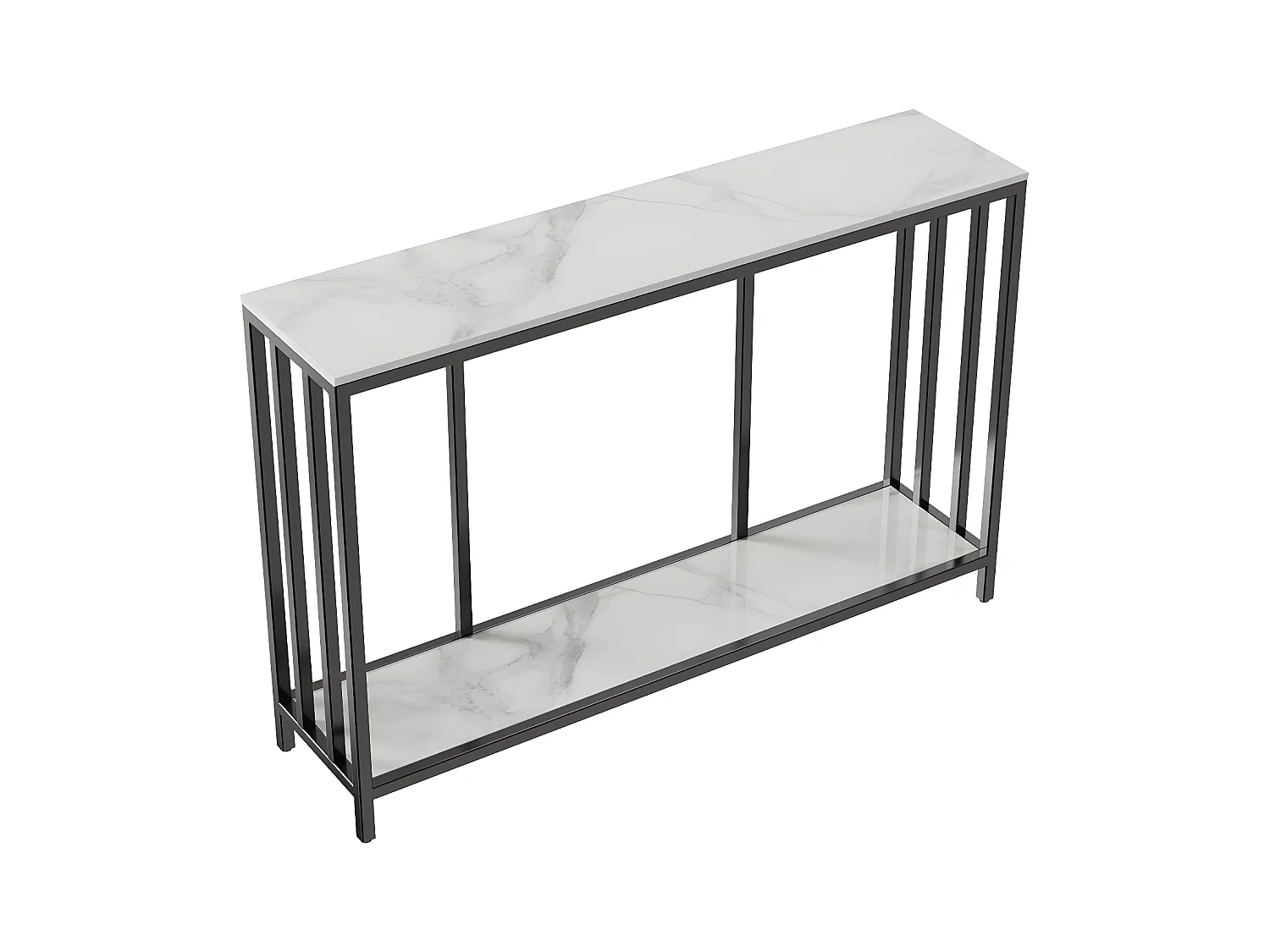 Table console meuble en marbre pour salon 120x30x78cm
