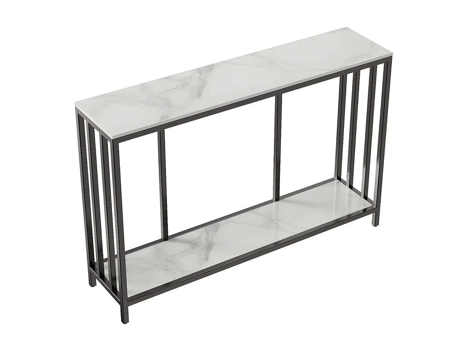 Table console meuble en marbre pour salon 120x30x78cm