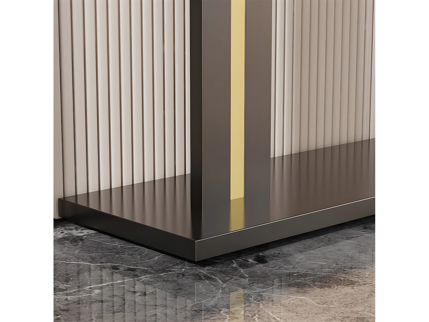 Meuble table console marbre bout de canapé pour salon entrée 118x30x78cm