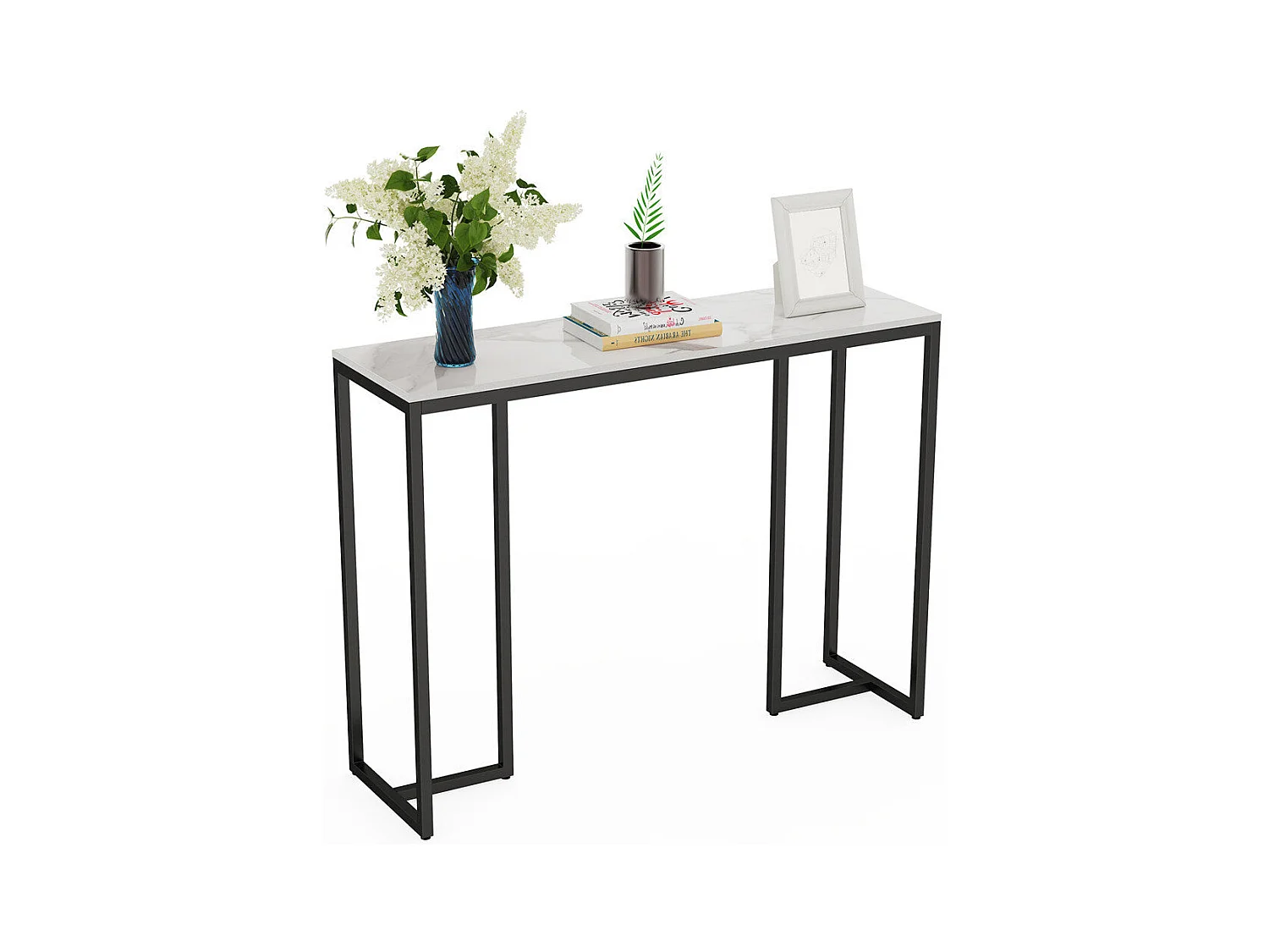 Table console entree en marbre pour salon entrée couloir 100x30x78.5cm