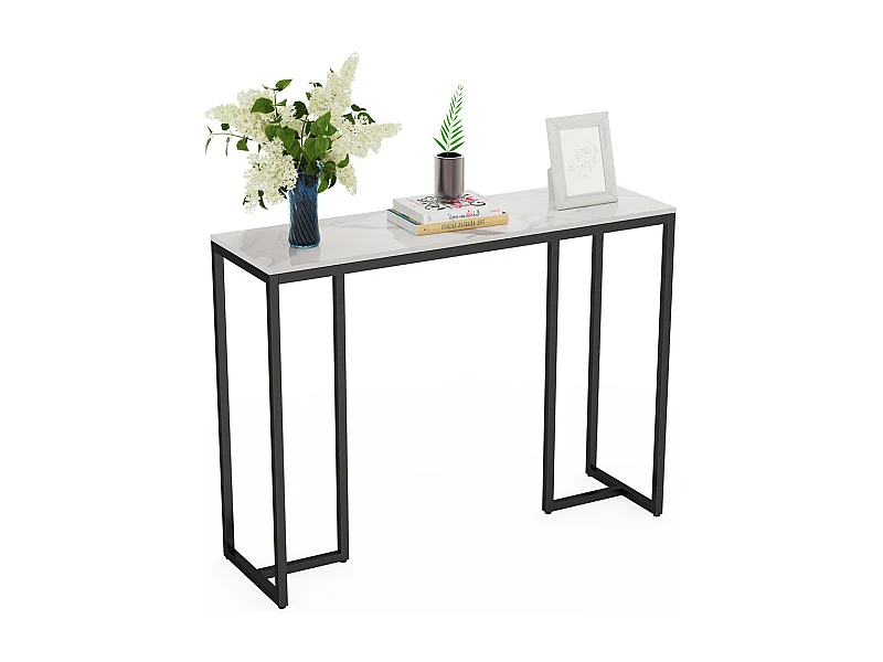 Table console entree en marbre pour salon entrée couloir 100x30x78.5cm