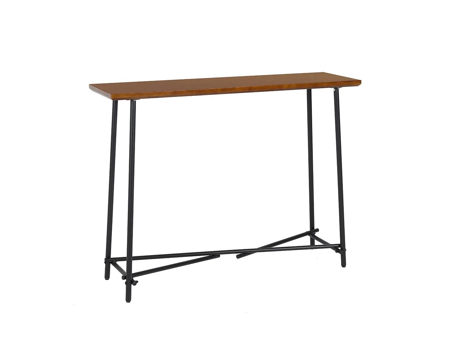 Table console entrée en bois et métal pour salon bureau chambre 100x30x76cm