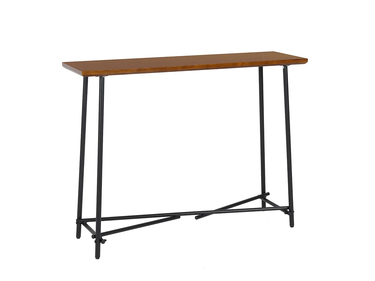 Table console entrée en bois et métal pour salon bureau chambre 100x30x76cm