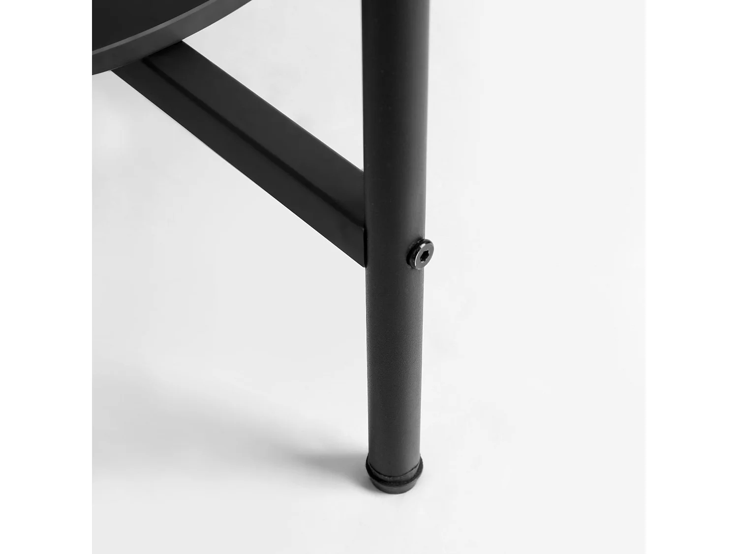 Table basse salon ronde en marbre design scantinave pour salon bureau café 80x80x47.5cm