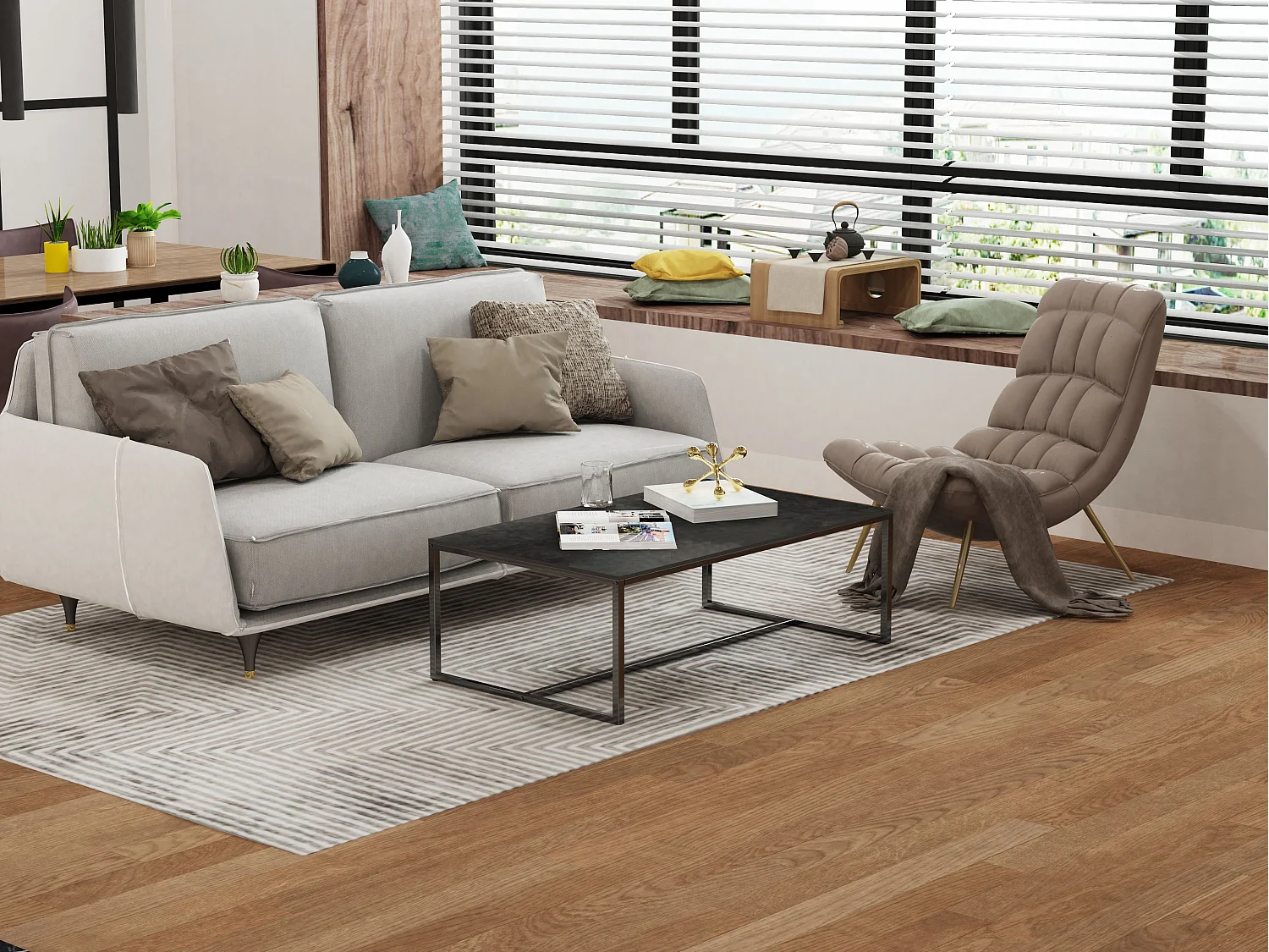 Table basse salon en pierre frittée rectangulaire design moderne pour salon bureau café avec texture marbre 100x60x41.2cm