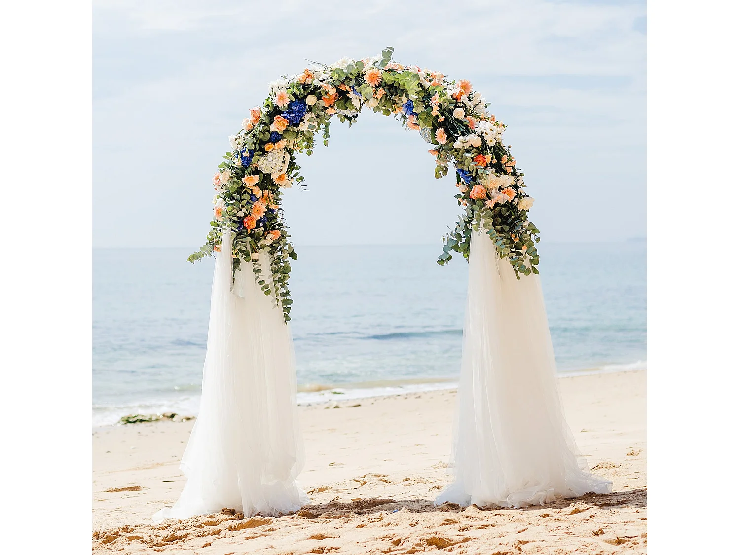 Arche de mariage de ballon anniversaire photo de fleur ronde métallique cercle triple jardin cérémonie photographie fête 200x260x60cm