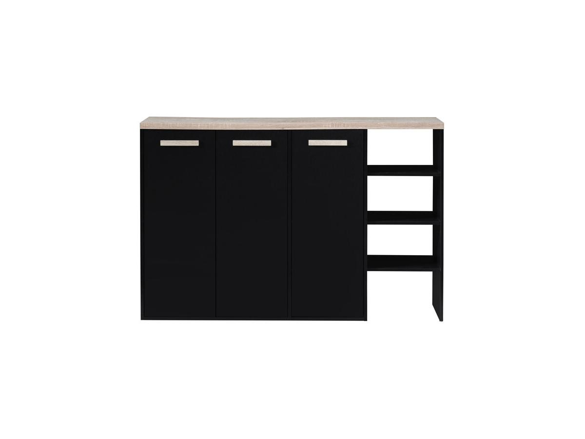 [NEW VERSION]Schuhschrank - 3 Türen & 3 Ablagefächer - Weiß und Holzfarben günstig online kaufen
