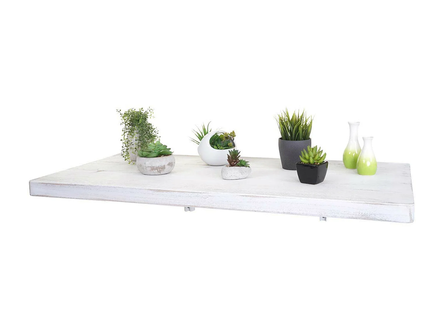 Table murale MCW-H48 Pliable,  100x50cm shabby blanc