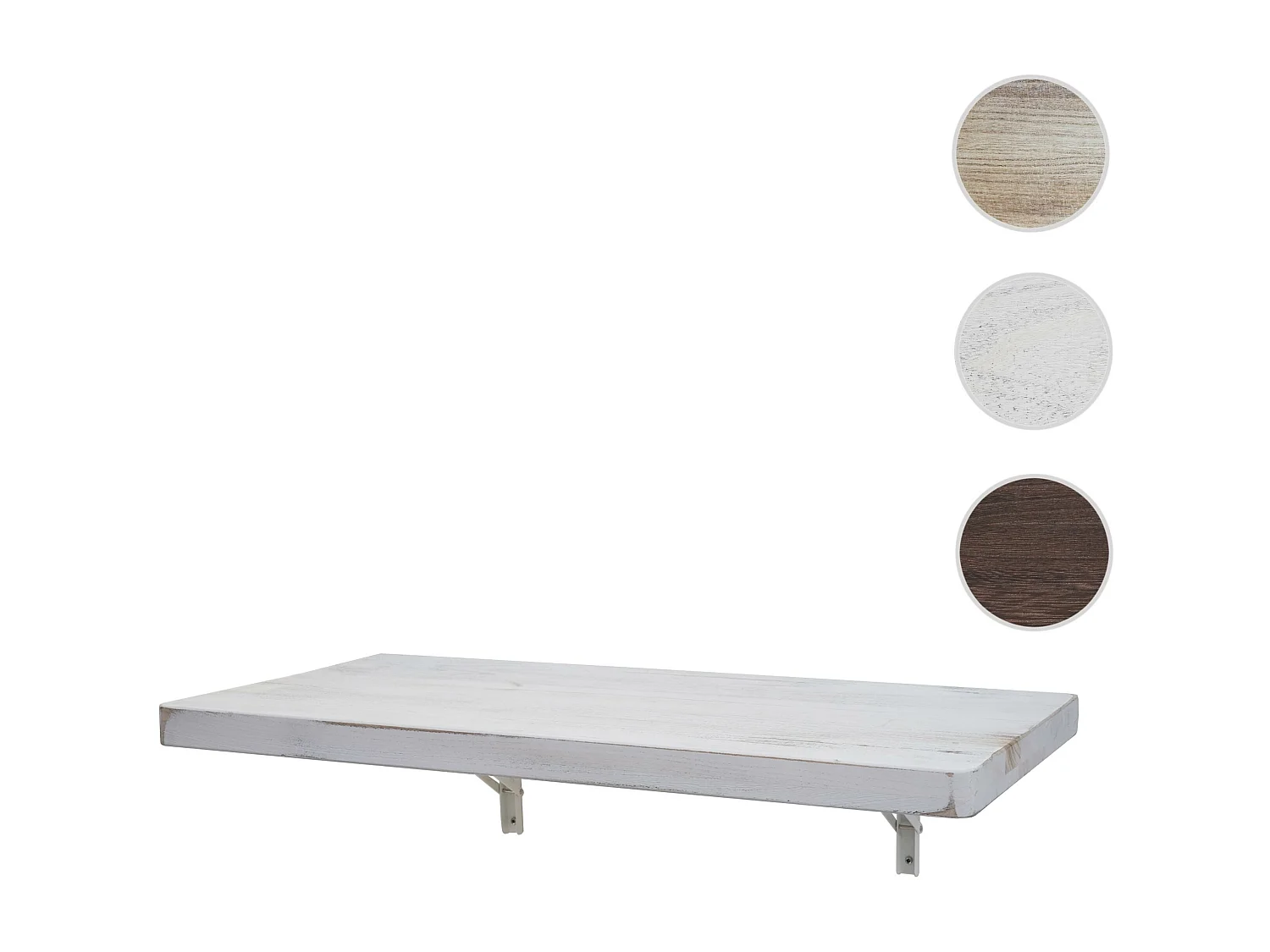Table murale MCW-H48 Pliable,  100x50cm shabby blanc