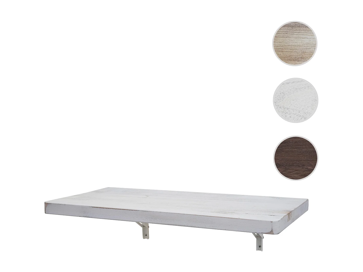 Wandtafel MCW-H48 Opklapbaar,  100x50cm shabby wit
