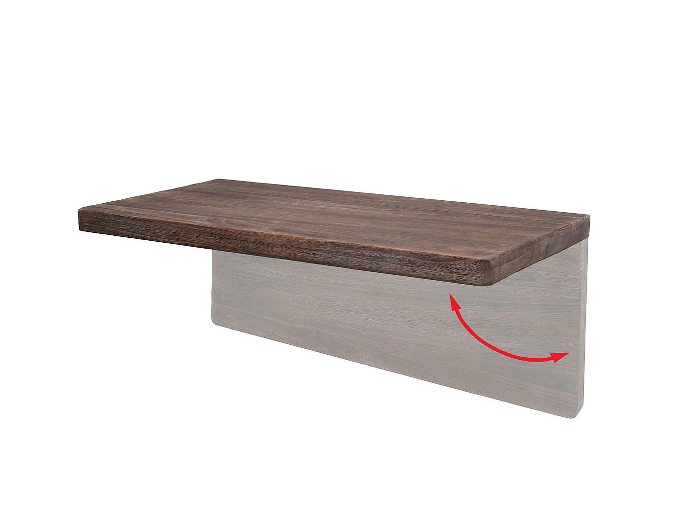 Tavolino scrivania mensola pieghevole sideboard da parete salvaspazio MCW-H48 100x50cm marrone