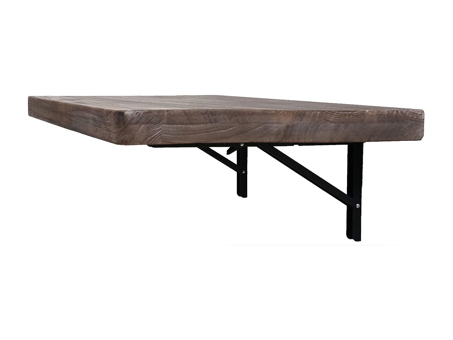 Tavolino scrivania mensola pieghevole sideboard da parete salvaspazio MCW-H48 100x50cm marrone