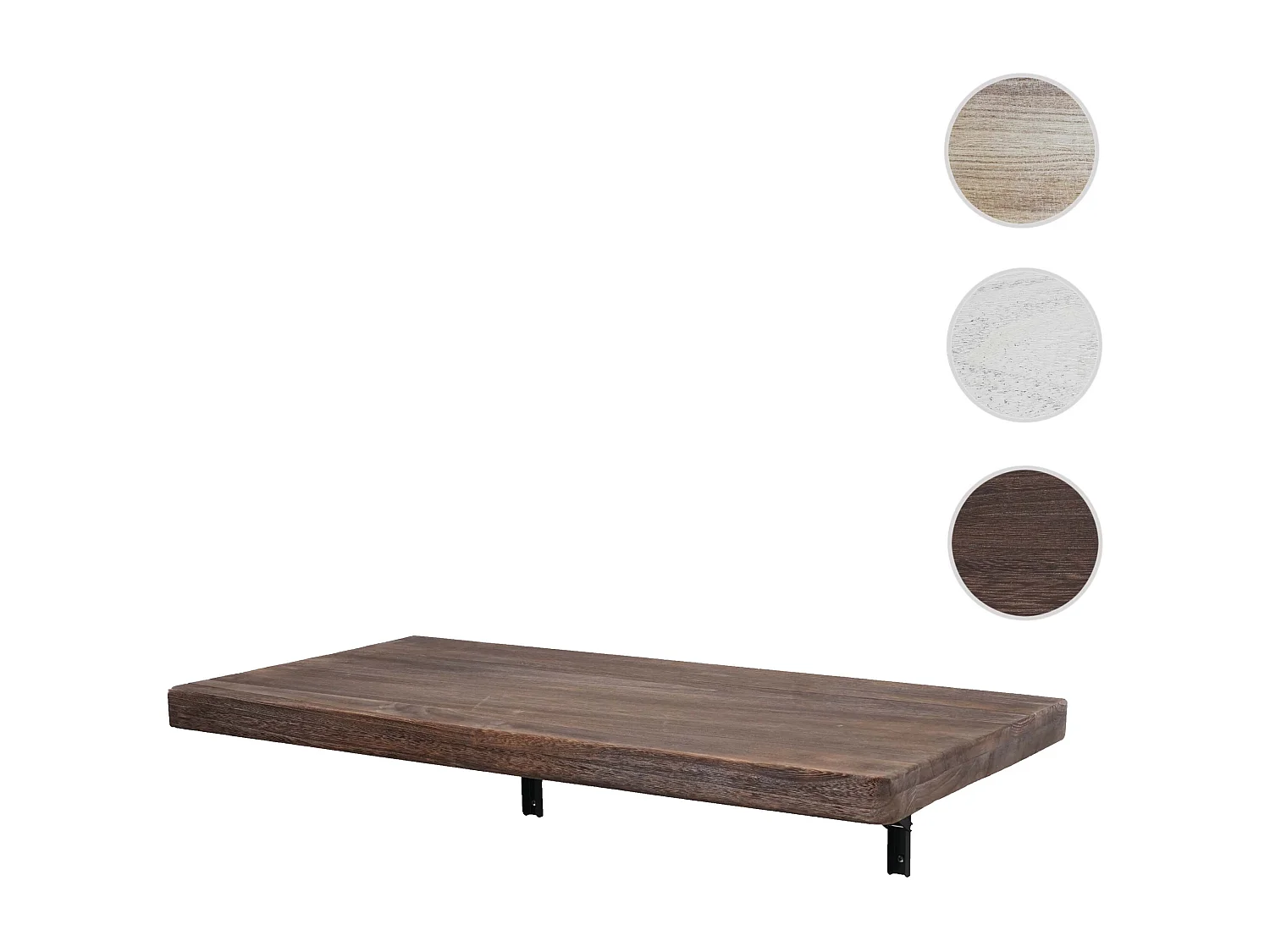 Tavolino scrivania mensola pieghevole sideboard da parete salvaspazio MCW-H48 100x50cm marrone