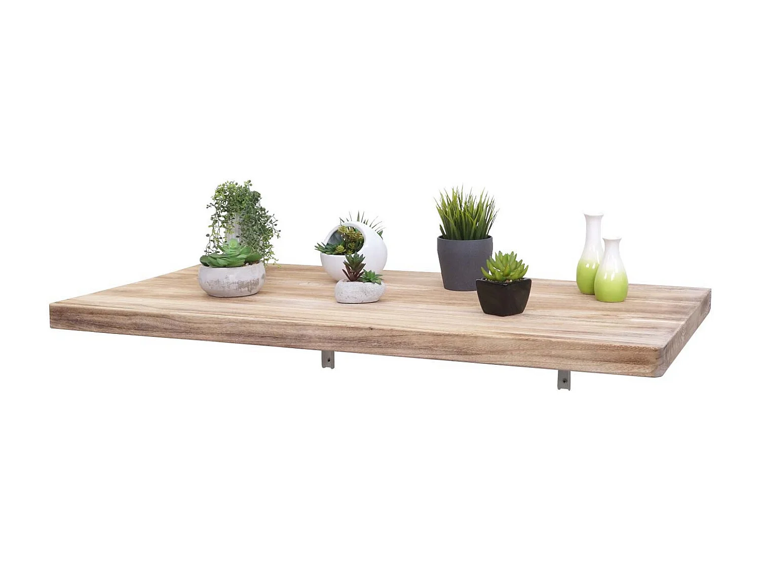 Table murale MCW-H48 Pliable,  100x50cm couleur naturelle
