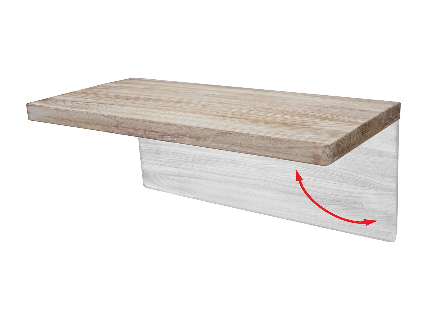 Table murale MCW-H48 Pliable,  100x50cm couleur naturelle